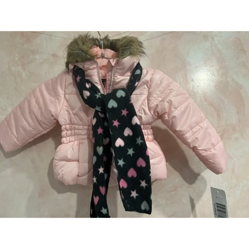Rothschild 1881 Coat‎ Faux Fur Hood Pink toddler size T3
